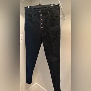 Women'sVeronica Beard Black Button-Fly Jeans